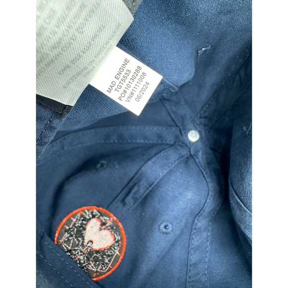 Keith Haring Foundation MAD ENGINE Navy Blue Embroidered Heart Baseball Cap OS - Picture 8 of 9